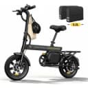 Bicicleta Elétrica Honeywhale B20-5 Dobrável para Adulto, 350 W e Aro 14